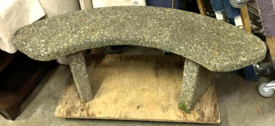 1 piece Concrete Bench 17" T x 48" W