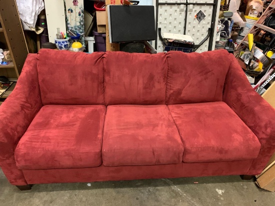 Red Cloth Sofa - In Good Shape