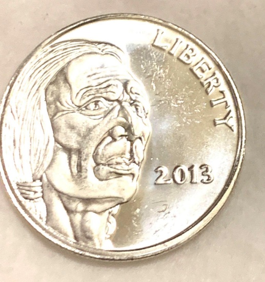 One Troy Oz .999 Fine Silver Round