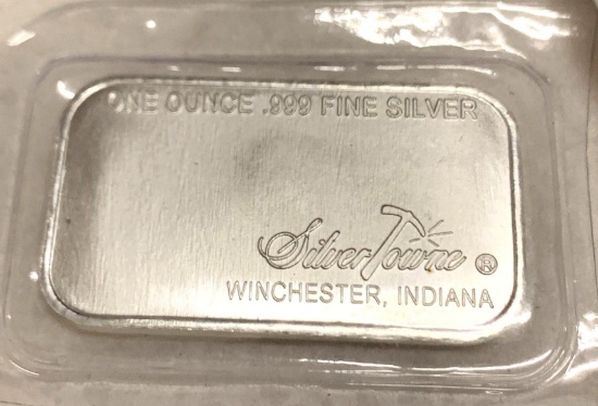 One Troy Oz .999 Fine Silver Bar