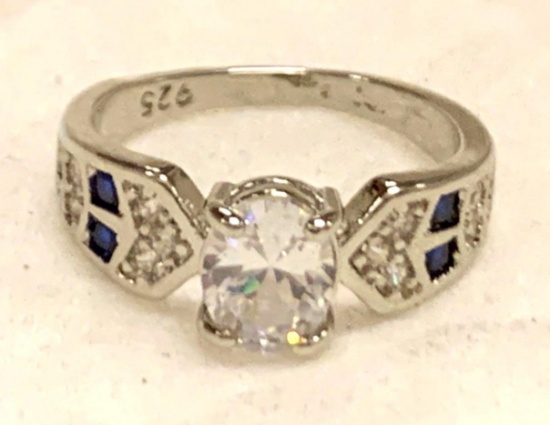 White Sapphire Ring Size 7