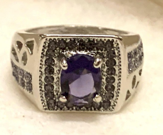 Mens Amethyst Ring size 8