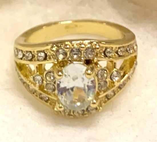 White Topaz Ring Size 7