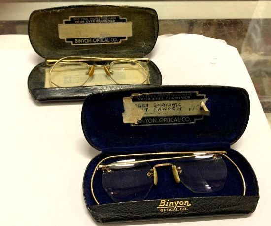 2 Pairs of Vintage Binyon of Tacoma Eyeglasses