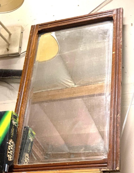 Wood Framed Mirror 38" x 12"