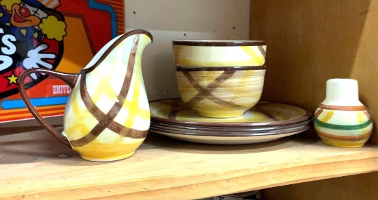 7 Pieces Metlox Poppytrail Vernon ware "Organdie" China- Hard to find- No Damage- Collectible