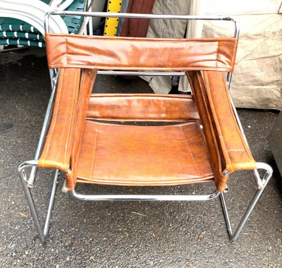 Vintage 70's Chrome Wassily Sling Chair