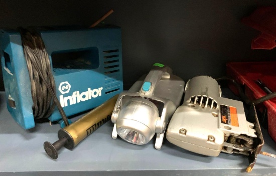 B&D Inflator Wilson, Pump and Skil saw with case