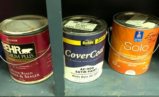 3 Gallon of Exterior Paint (2 White and 1 Gray)