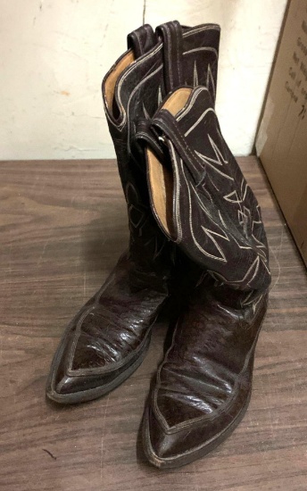 Tony Lama Mens Boots Dark Brown- Looks to be Size 9