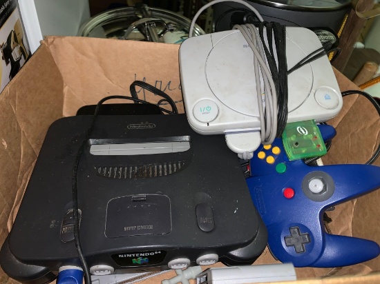 Nintendo 64 and PlayStation with Games