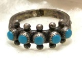 Sterling Silver Turquoise Ring Size 6