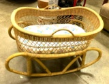 Vintage Wicker Bassinet/ Rocker
