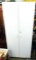 White Shop Cabinet with Key 6ft tall