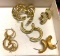 6 Pairs of Gold Colored Earrings