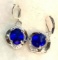 Blue Sapphire Drop dangle Earrings