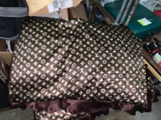 Luis Vuitton Inspired Bedding- Comforter and 3 Pillows