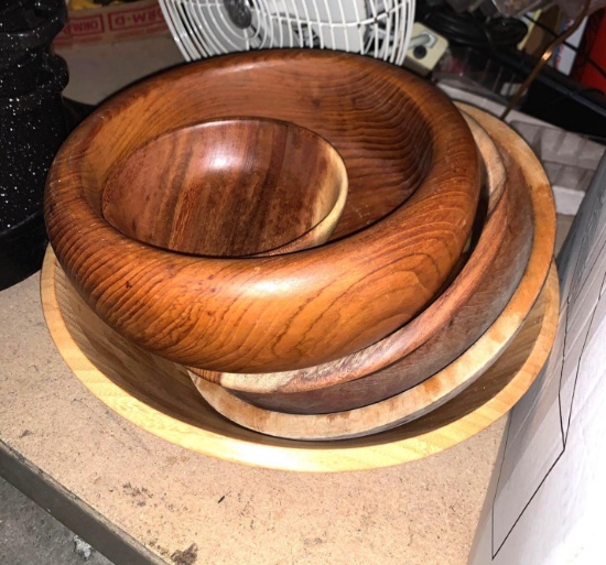 Lot of Wood Bowls