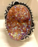 Titanium Druzy Ring Size 9 1