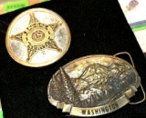 Washington State Belt Buckle and US Secret Service Belt Buckle