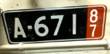 Vintage License Plate