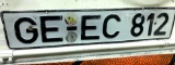 Vintage German License Plate