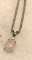 White Fire Opal Pendant and Chain
