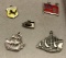 5 Sterling Silver Charms - 3 are boats