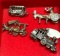 4 Sterling Silver Charms - 2 are Trains, 2 are horse Carriages