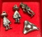 4 Sterling Silver charms