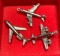 3 Sterling Silver Air Plane Charms