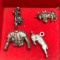 4 Sterling Silver Bull Fighter Charms