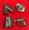 4 Sterling Silver Cowboy Charms