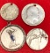 4 Sterling Silver Charms