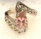 Waterdrop Pink Topaz Ring Size 6