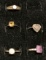 5 Sterling Silver Gemstone Rings