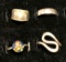 4 Sterling Silver Rings