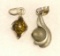2 Sterling Silver Gemstone Pendants