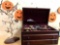 Jewelry Box with Contents and Necklace Tree