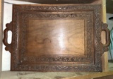 Vintage Wood Craved Tray
