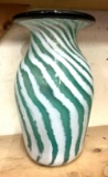 Blown Glass Vase- Very Heavy- Made by a local Artist