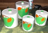 Mancer Made in Italy Vintage Apple Canister set of 4