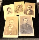 5 Antique Photos Late 1800's