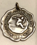 Large Sterling Silver Mahoning County School Athletic Assn. Pendant