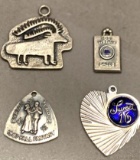 4 Sterling Silver Charms