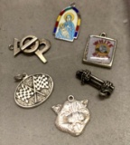 6 Sterling Silver Charms
