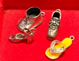 4 Sterling Silver Shoe Charms