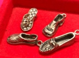 4 Sterling Silver Shoe Charms