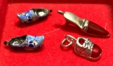 4 Sterling Silver Shoe Charms