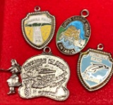4 Sterling Silver Traveling charms